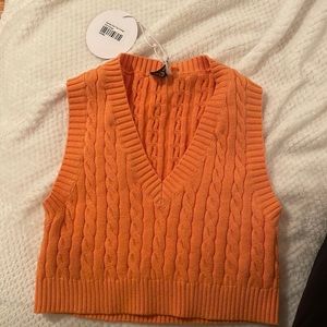 Princess Polly orange sweater vest